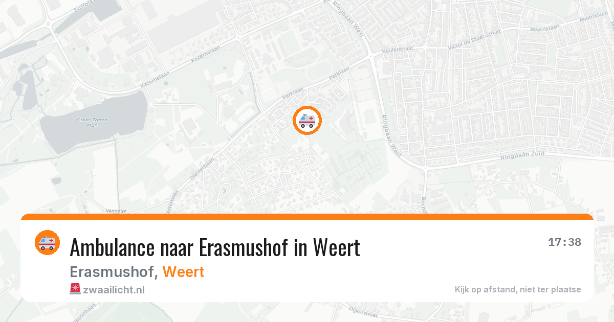 Ambulance naar Erasmushof in Weert — 8 aug 2026