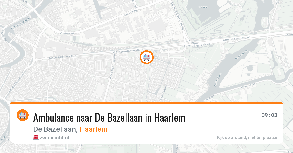 Ambulance naar De Bazellaan in Haarlem — 31 mrt 2026