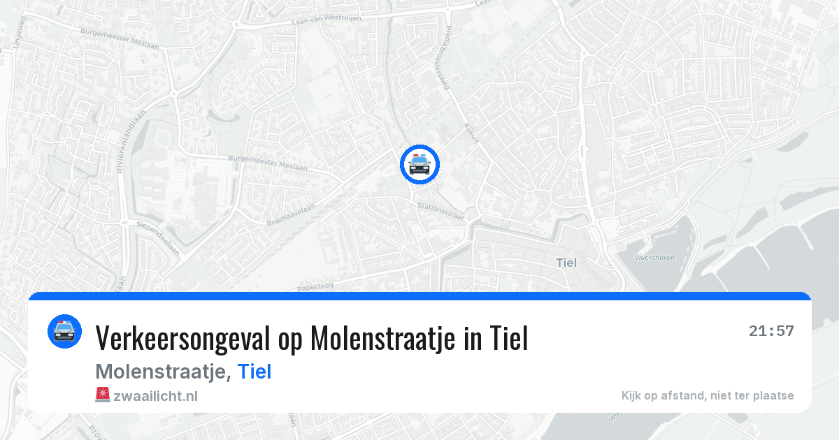 Verkeersongeval op Molenstraatje in Tiel — 24 jun 2026