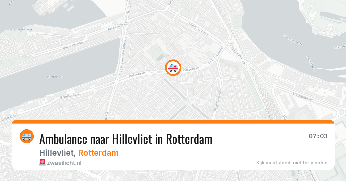 Ambulance naar Hillevliet in Rotterdam — 7 jul 2026