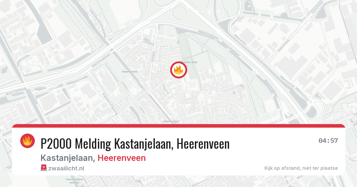P2000 Melding Kastanjelaan, Heerenveen — 7 jun 2026