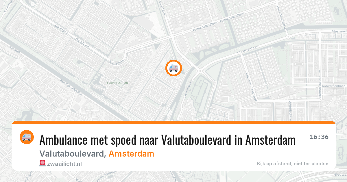 Ambulance met spoed naar Valutaboulevard in Amsterdam — 14 jun 2026