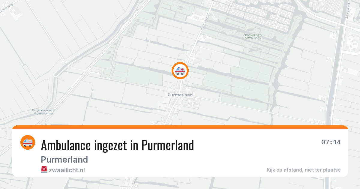 Ambulance ingezet in Purmerland — 23 apr 2026