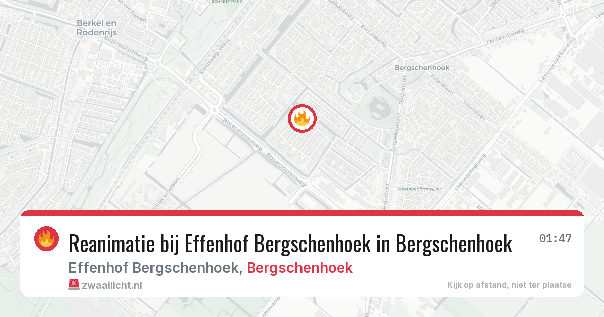 Reanimatie bij Effenhof Bergschenhoek in Bergschenhoek — 5 apr 2026