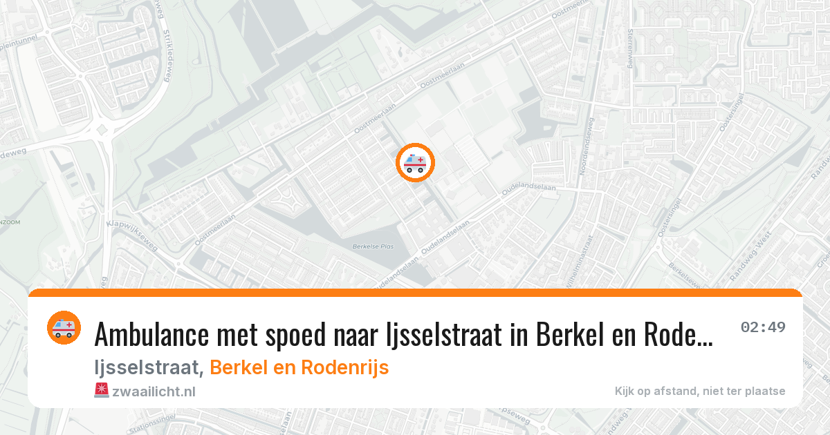 Ambulance met spoed naar Ijsselstraat in Berkel en Rodenrijs — 4 aug 2026