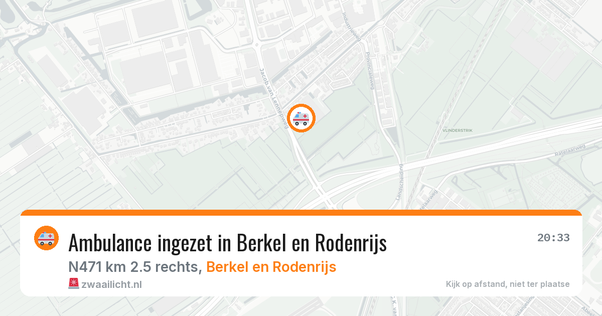 Ambulance ingezet in Berkel en Rodenrijs — 13 aug 2026