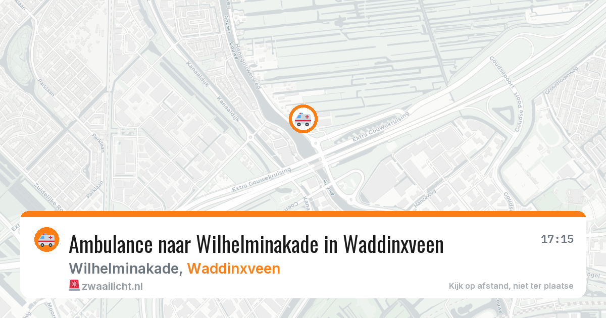 Ambulance naar Wilhelminakade in Waddinxveen — 8 mei 2026