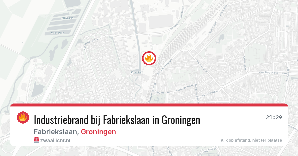 Industriebrand bij Fabriekslaan in Groningen — 22 jan 2026