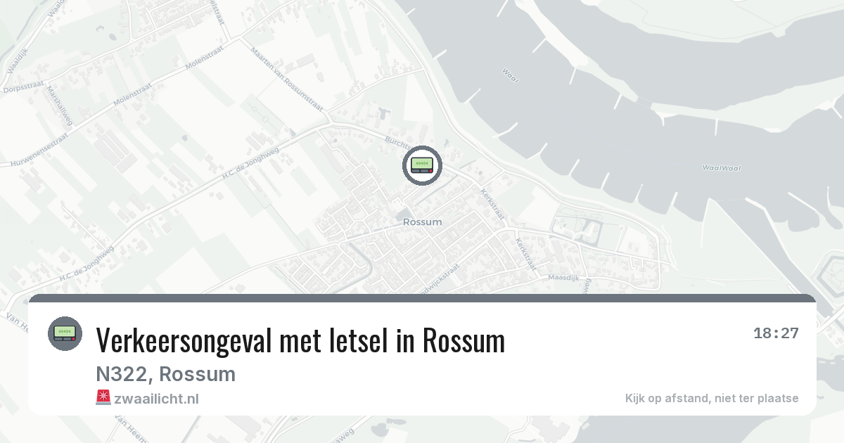 Verkeersongeval met letsel in Rossum — 8 jul 2026