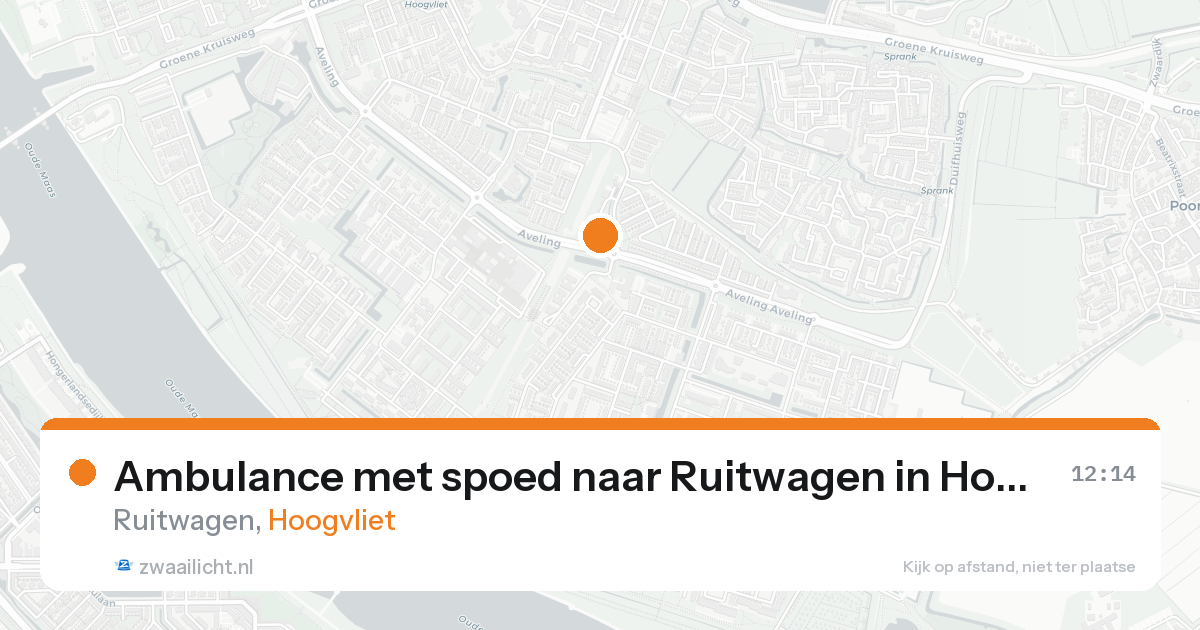 Ambulance met spoed naar Ruitwagen in Hoogvliet — 16 mrt 2026