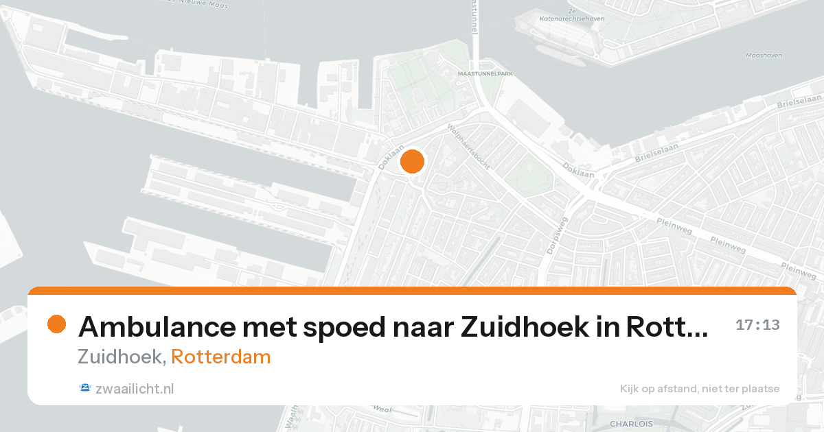 Ambulance met spoed naar Zuidhoek in Rotterdam — 30 jan 2026