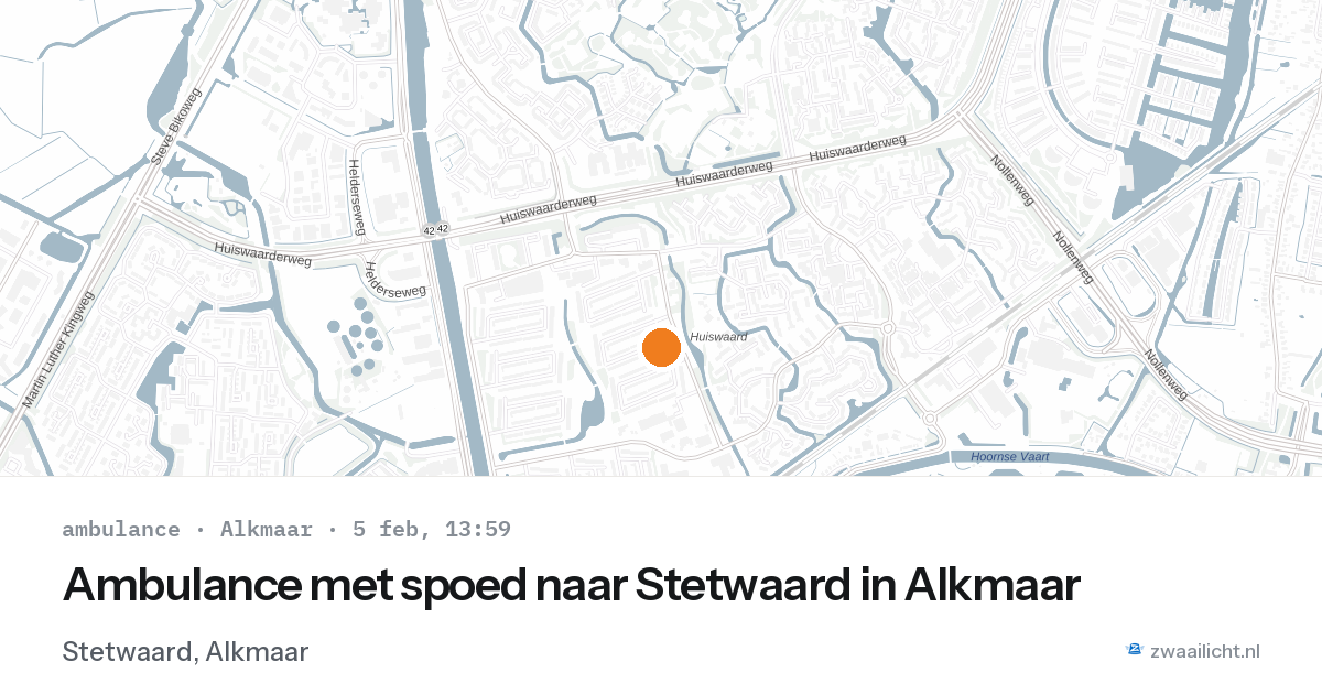 Ambulance met spoed naar Stetwaard in Alkmaar — 5 feb 2026