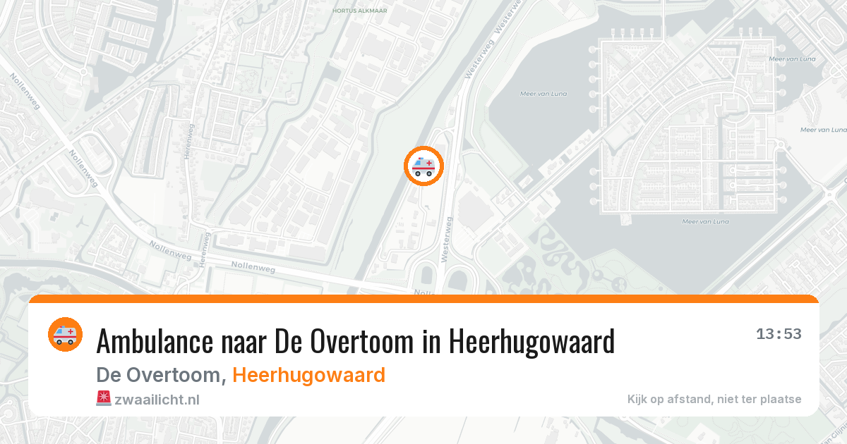 Ambulance naar De Overtoom in Heerhugowaard — 26 mei 2026