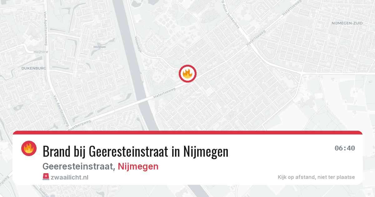 Brand bij Geeresteinstraat in Nijmegen — 27 jun 2026