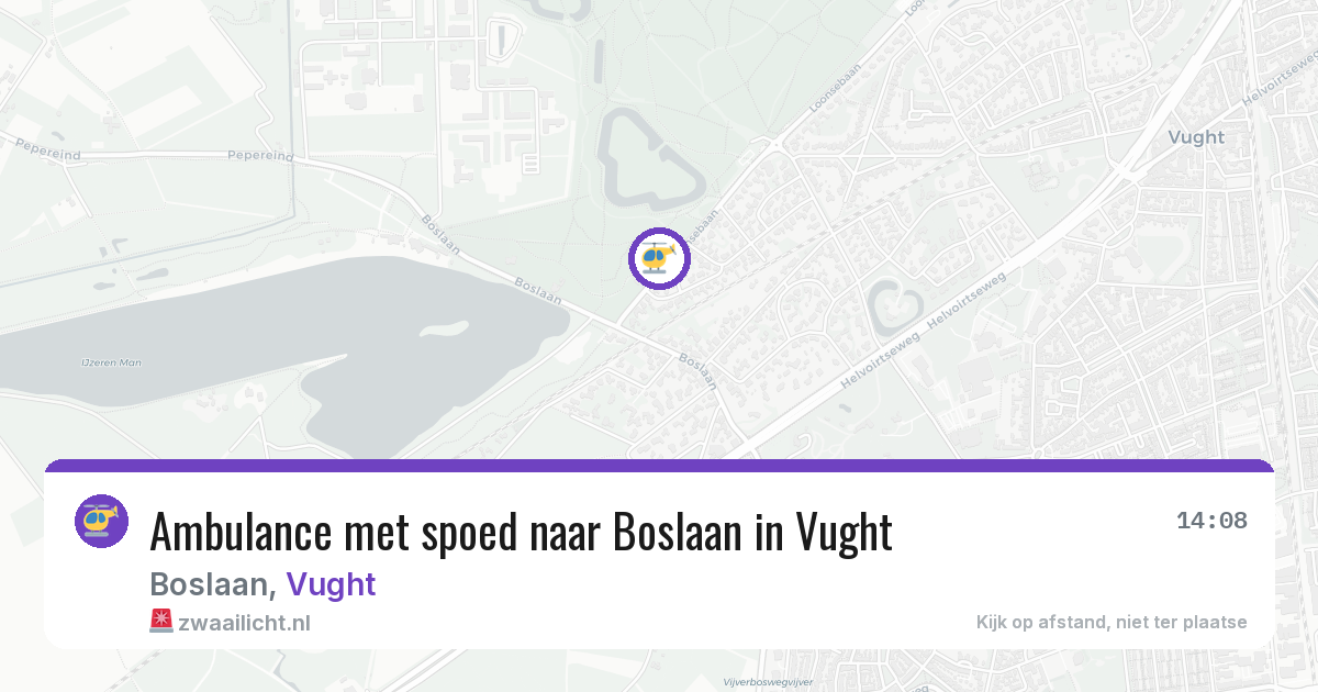 Ambulance met spoed naar Boslaan in Vught — 27 jun 2026