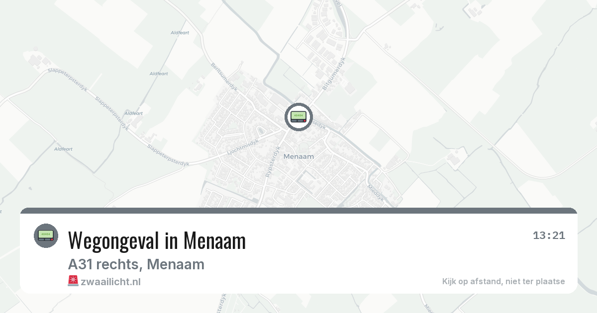 Wegongeval in Menaam — 8 mrt 2026