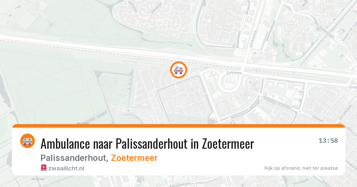 Ambulance naar Palissanderhout in Zoetermeer — 17 jun 2026