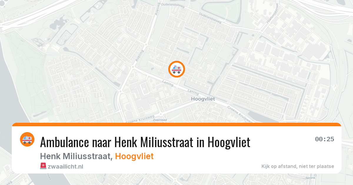 Ambulance naar Henk Miliusstraat in Hoogvliet — 18 jul 2026