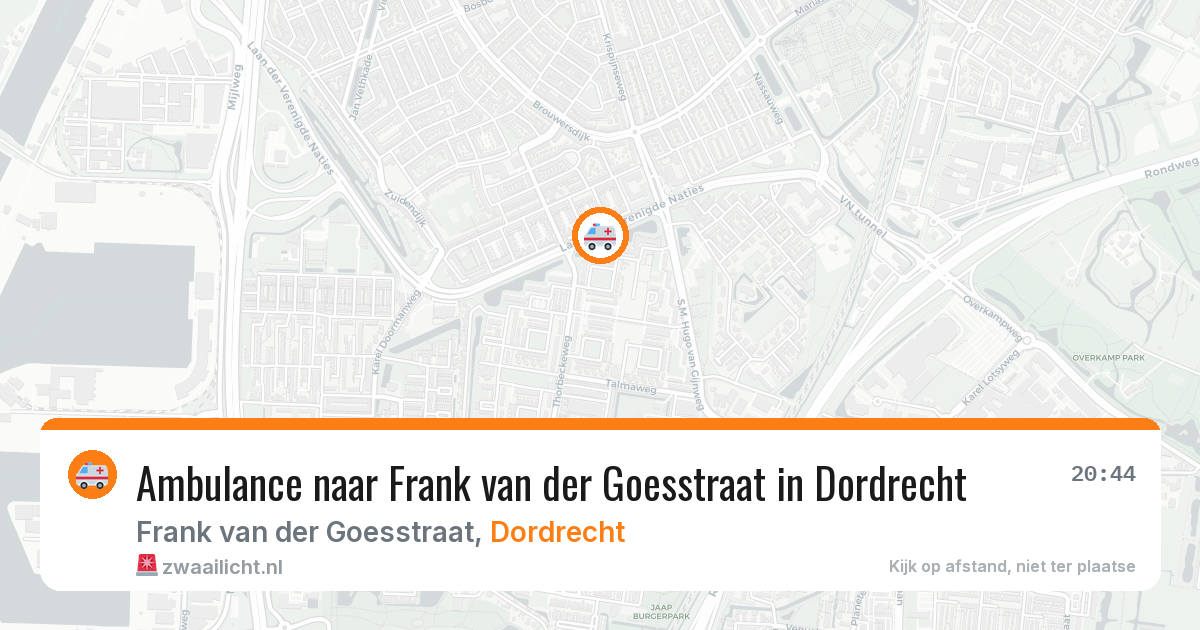 Ambulance naar Frank van der Goesstraat in Dordrecht — 4 jul 2026