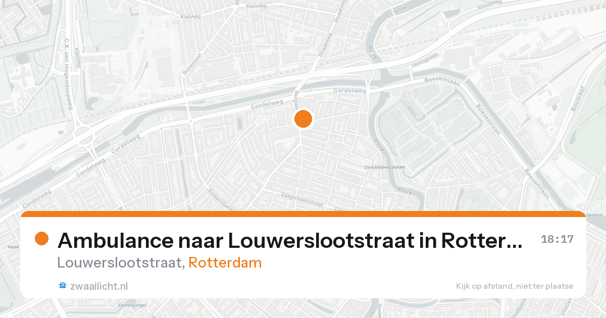 Ambulance naar Louwerslootstraat in Rotterdam — 15 aug 2026