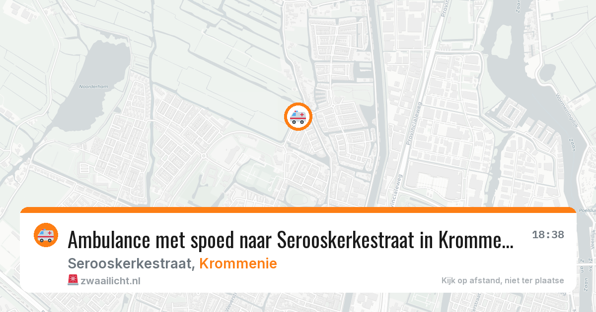 Ambulance met spoed naar Serooskerkestraat in Krommenie — 13 aug 2026