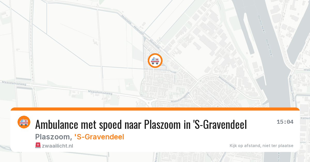 Ambulance met spoed naar Plaszoom in 'S-Gravendeel — 18 jul 2026