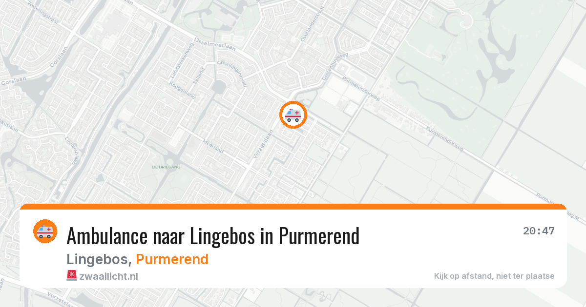 Ambulance naar Lingebos in Purmerend — 9 apr 2026