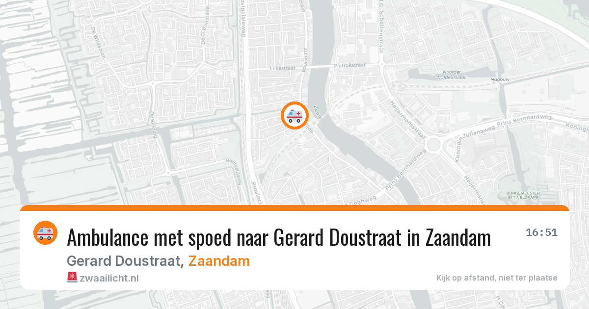 Ambulance met spoed naar Gerard Doustraat in Zaandam — 15 mrt 2026