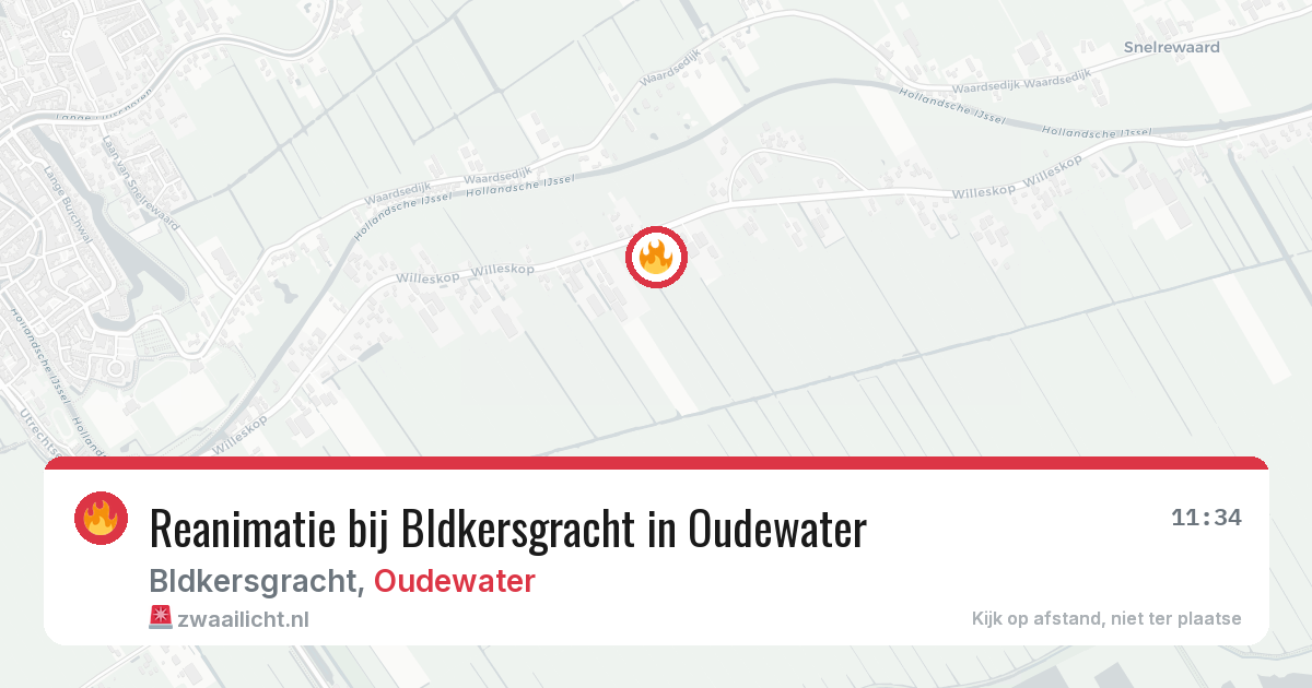 Reanimatie bij Bldkersgracht in Oudewater — 26 jun 2026