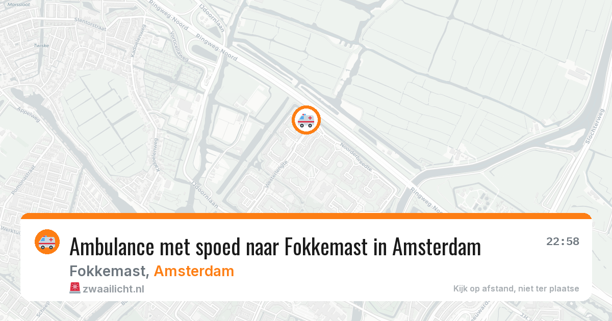Ambulance met spoed naar Fokkemast in Amsterdam — 24 jun 2026