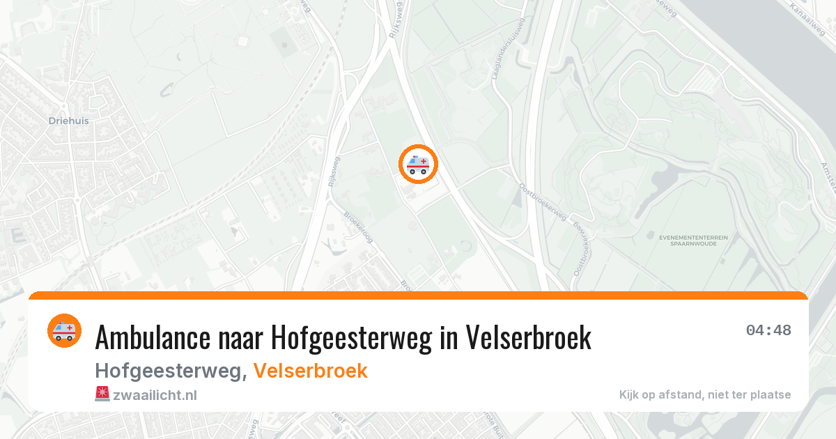 Ambulance naar Hofgeesterweg in Velserbroek — 9 feb 2026