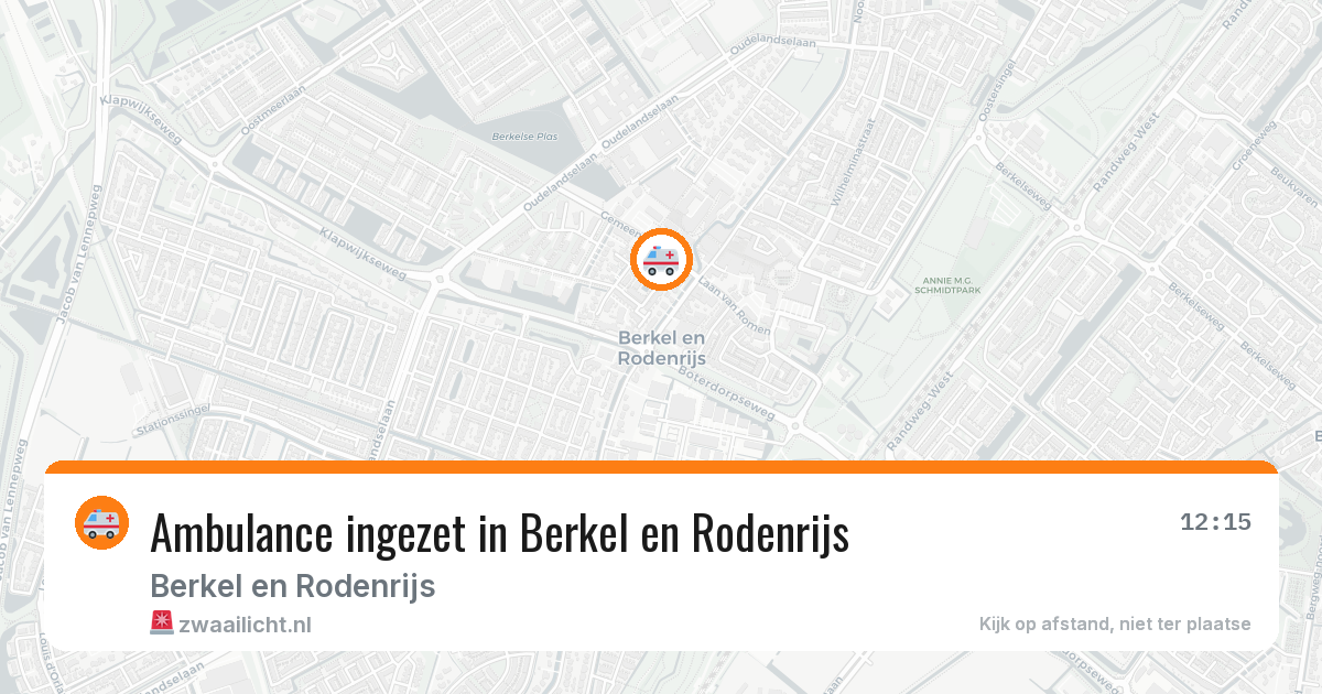 Ambulance ingezet in Berkel en Rodenrijs — 28 mei 2026