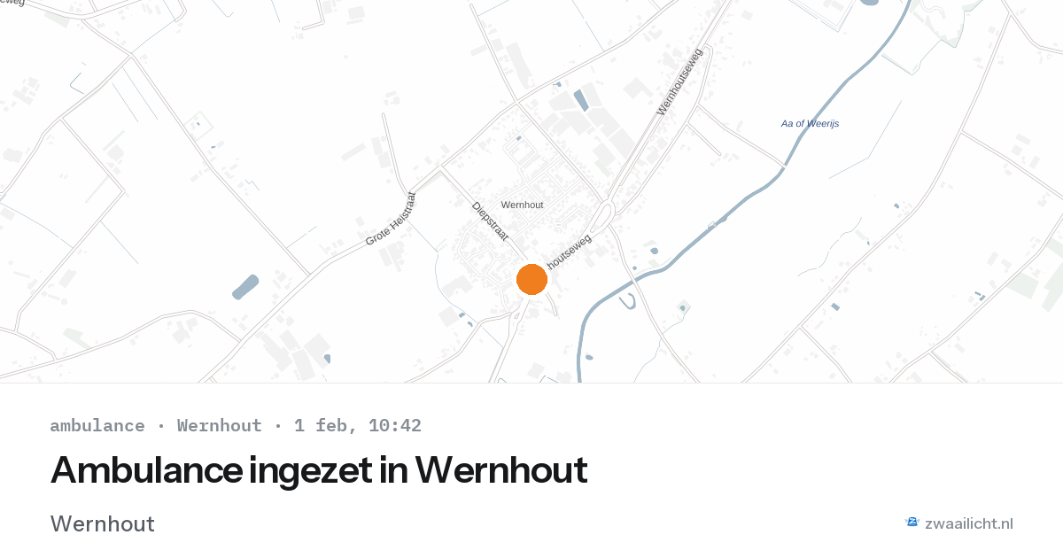 Ambulance ingezet in Wernhout — 1 feb 2026