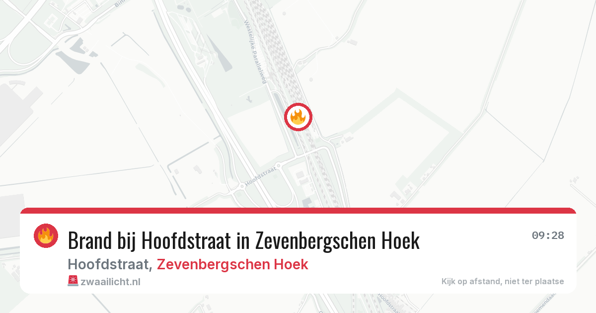 Brand bij Hoofdstraat in Zevenbergschen Hoek — 13 mei 2026