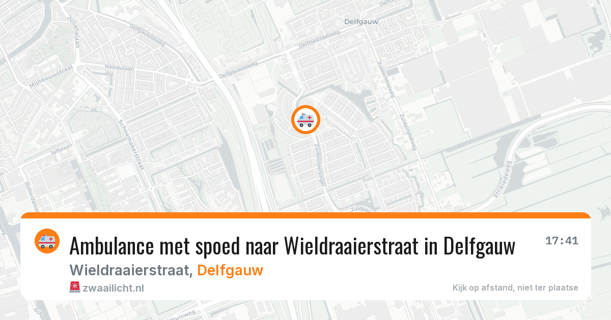 Ambulance met spoed naar Wieldraaierstraat in Delfgauw — 19 mrt 2026