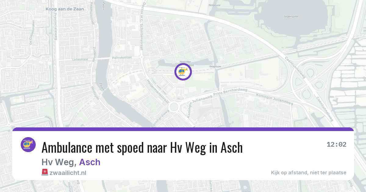 Ambulance met spoed naar Hv Weg in Asch — 27 jun 2026