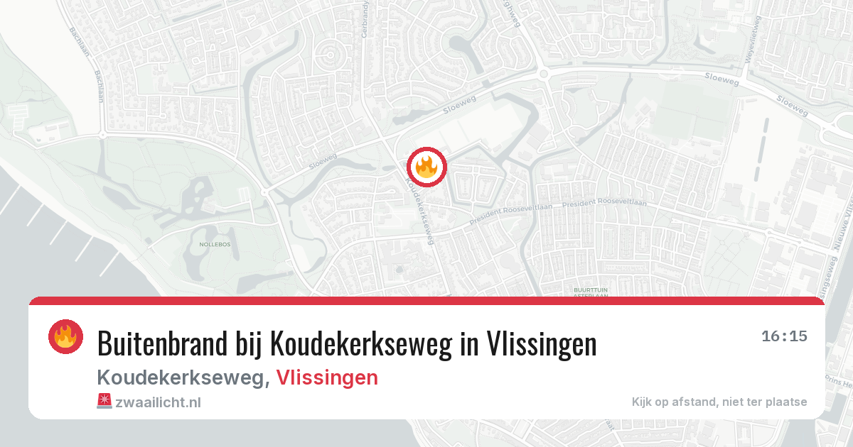 Buitenbrand bij Koudekerkseweg in Vlissingen — 17 jul 2026