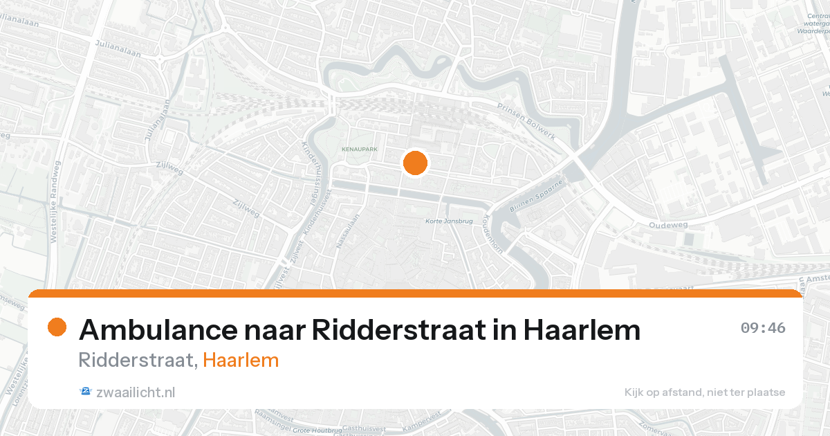 Ambulance naar Ridderstraat in Haarlem — 17 aug 2026
