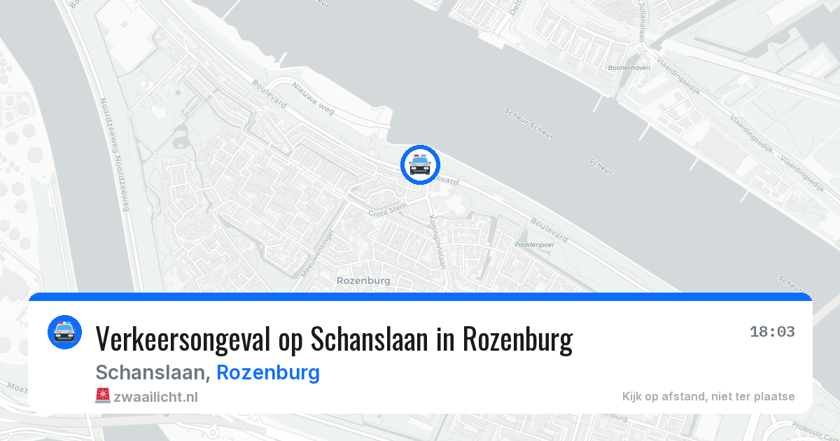 Verkeersongeval op Schanslaan in Rozenburg — 29 jan 2026