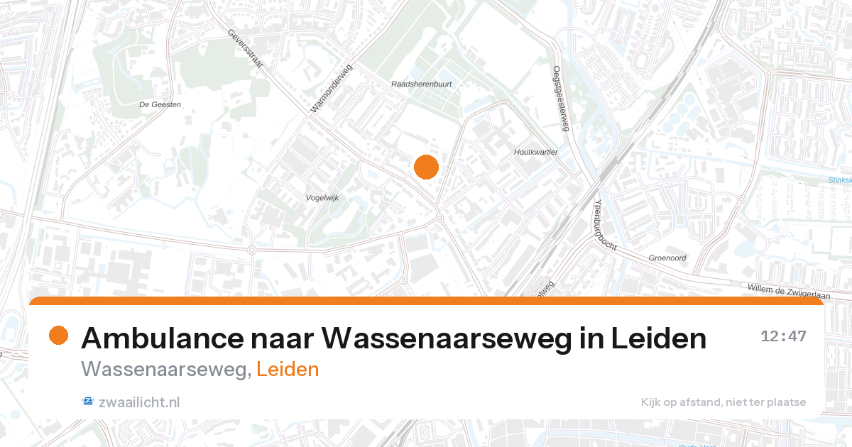 Ambulance naar Wassenaarseweg in Leiden — 10 mei 2026