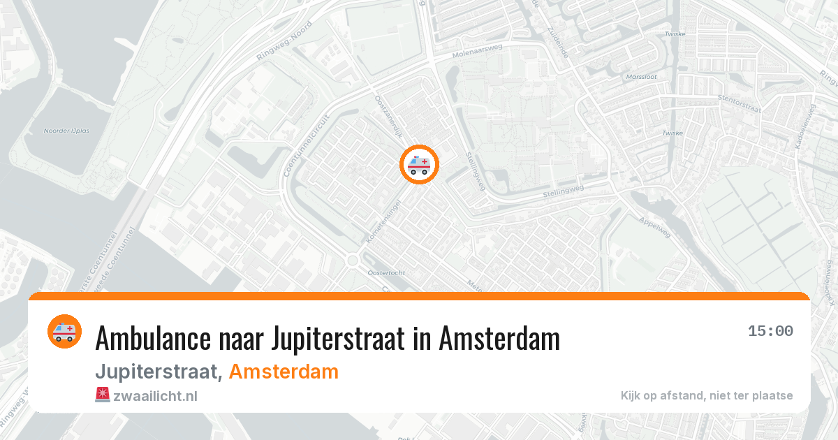 Ambulance naar Jupiterstraat in Amsterdam — 14 mei 2026