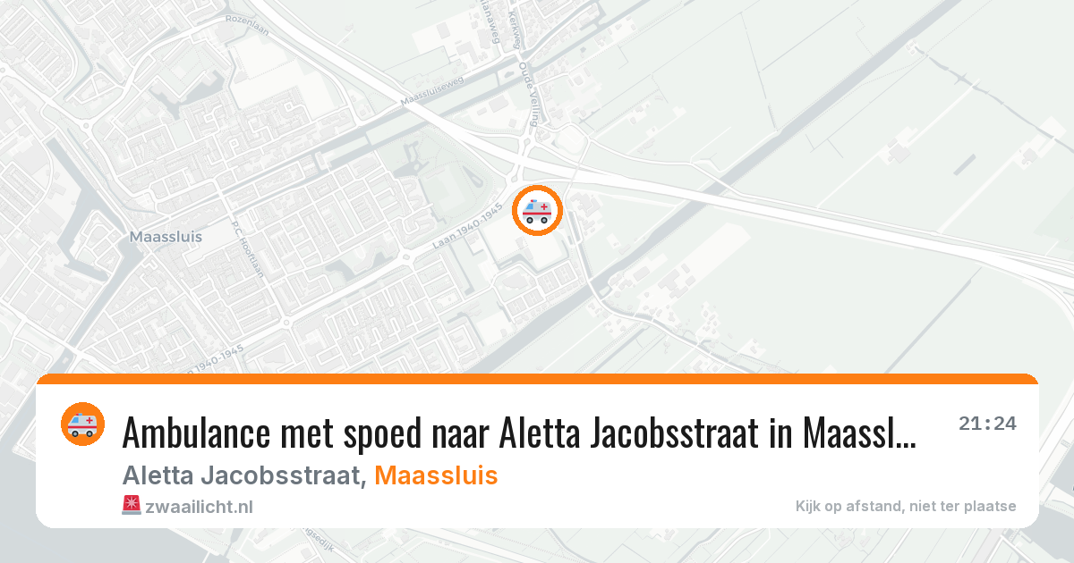 Ambulance met spoed naar Aletta Jacobsstraat in Maassluis — 18 jun 2026