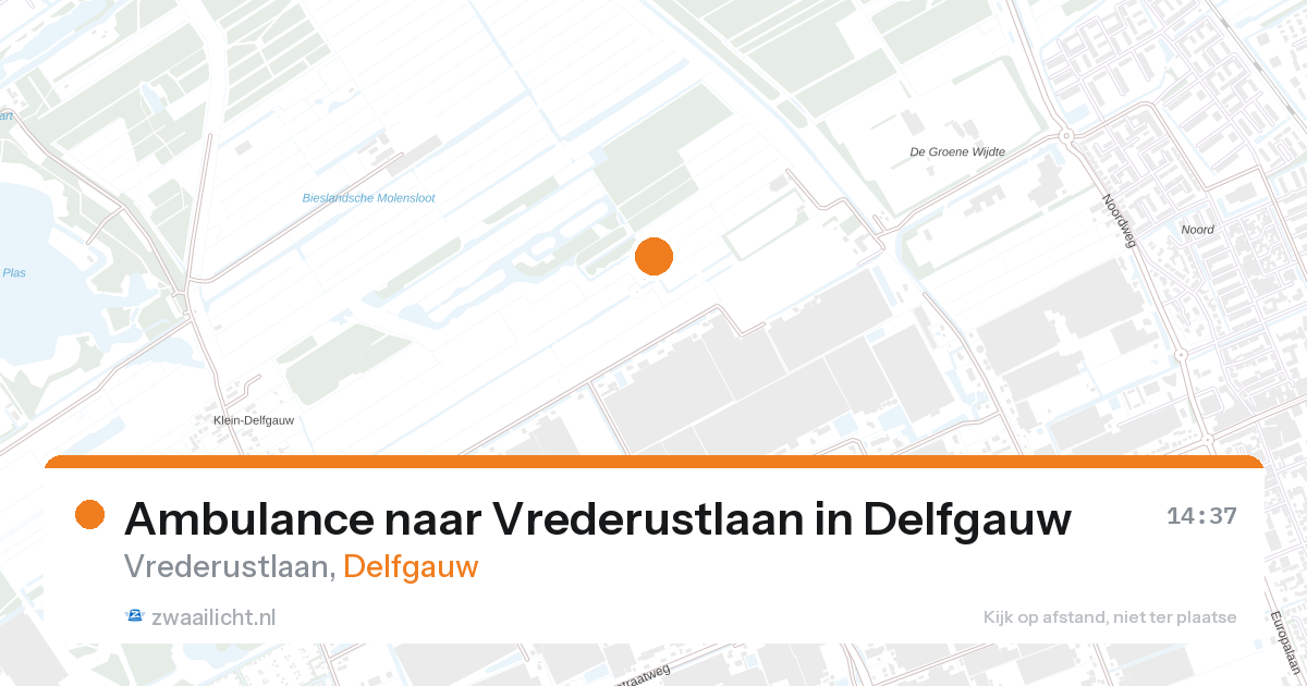 Ambulance naar Vrederustlaan in Delfgauw — 2 jun 2026