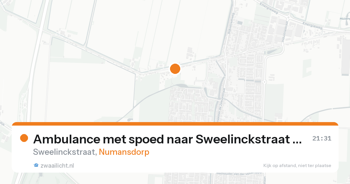 Ambulance met spoed naar Sweelinckstraat in Numansdorp — 7 feb 2026