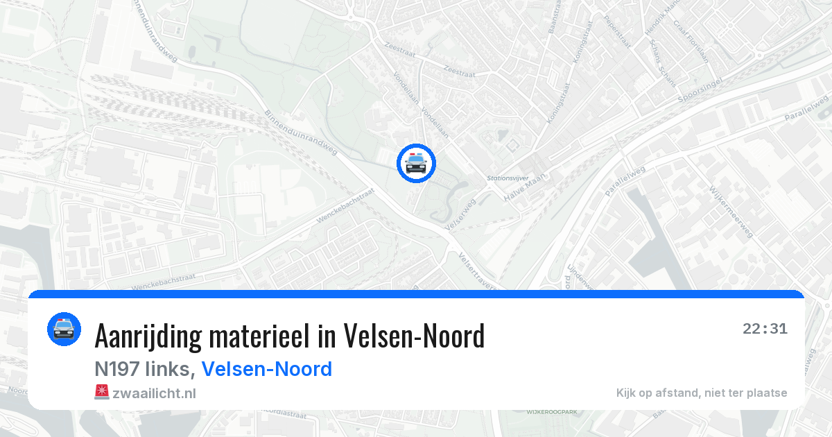 Aanrijding materieel in Velsen-Noord — 12 aug 2026
