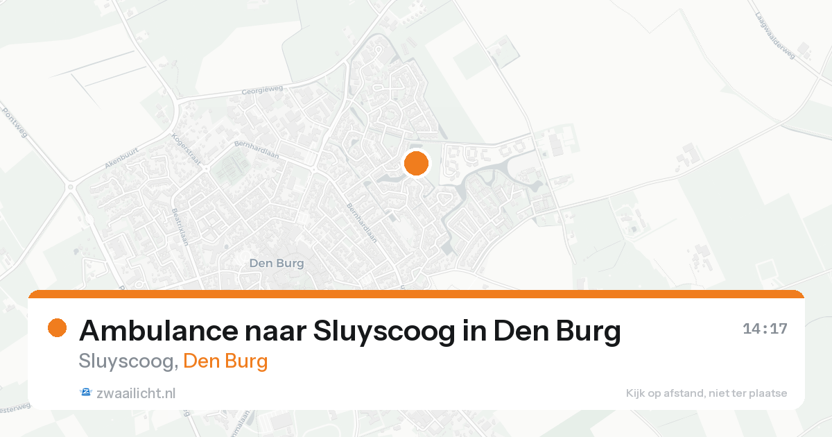 Ambulance naar Sluyscoog in Den Burg — 21 aug 2026
