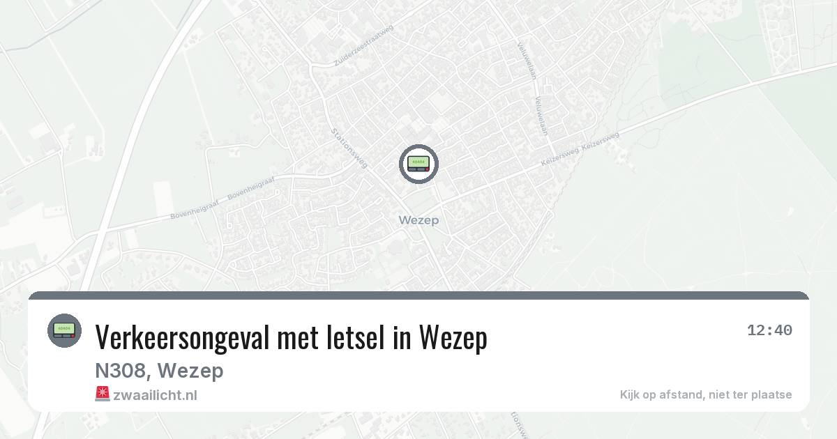Verkeersongeval met letsel in Wezep — 2 jul 2026