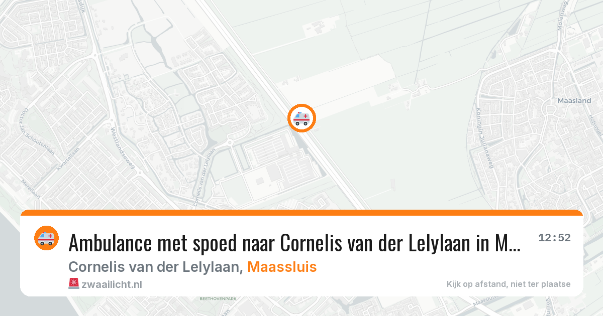 Ambulance met spoed naar Cornelis van der Lelylaan in Maassluis — 5 mei 2026