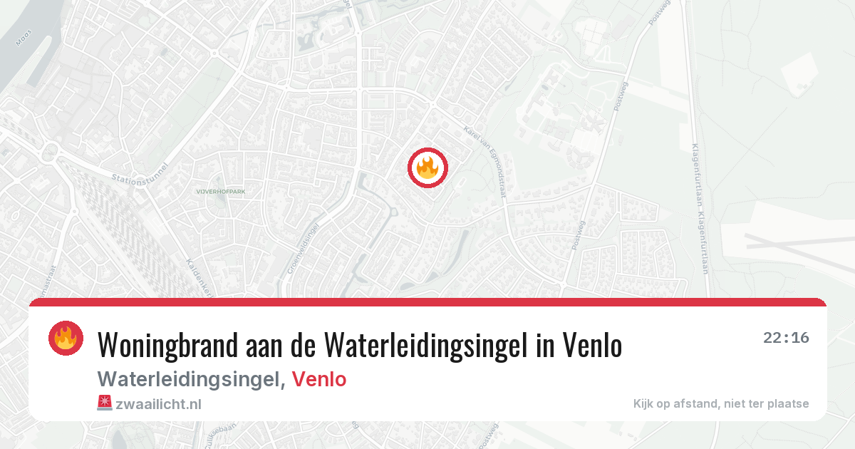 Woningbrand aan de Waterleidingsingel in Venlo — 20 jan 2026