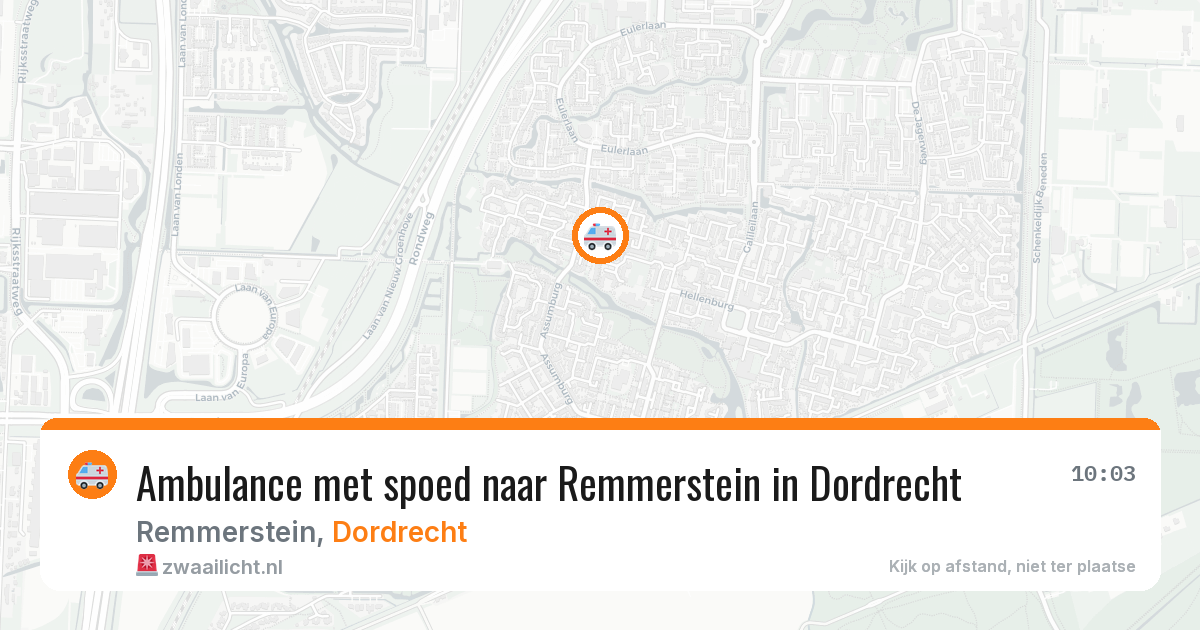 Ambulance met spoed naar Remmerstein in Dordrecht — 6 jul 2026